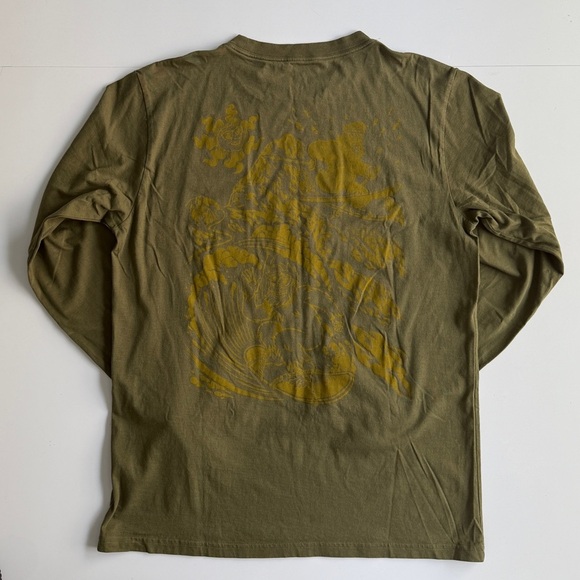 Mountain Hardwear Men’s Snow Yeti Graphic Tee Medium M Combat Green Long Sleeve - Picture 8 of 11
